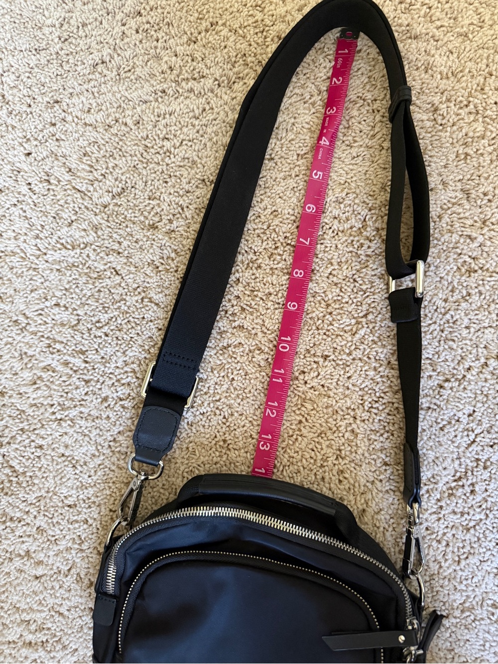 Quince Black Crossbody Bag with Adjustable Strap - Picture 6 of 8